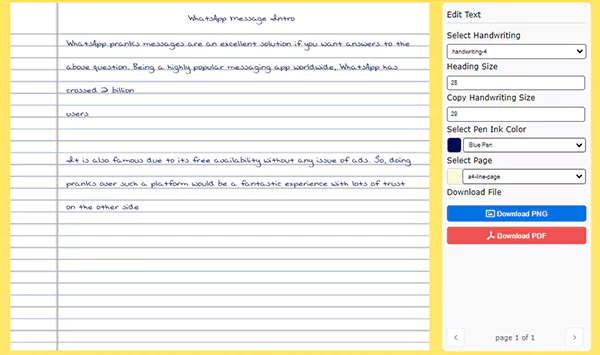 


Once the conversion is done, students can then download the output result and get a print of it. So that, they can show the handwritten style assignment to the teacher or instructor. 
So, these are digital aids that allow them to quickly write projects without spending ample time and effort. 
Final Thoughts
The advancement in technology has changed a lot of routine tasks for humans, including writing. Writing them manually is quite a labor-intensive and time-consuming task because students not only find the required information but also write it in their own style. 
This increases the chances of human errors, which further takes more time for learners to fix those mistakes. 
However, that’s not the case, students can now quickly write them with the help of advanced technology. In this article, we have explained different digital or technological ideas for quick and effective writing. 
